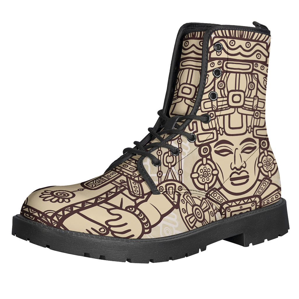 Mayan Inspired Leather Boots for Modern Hippies - 1