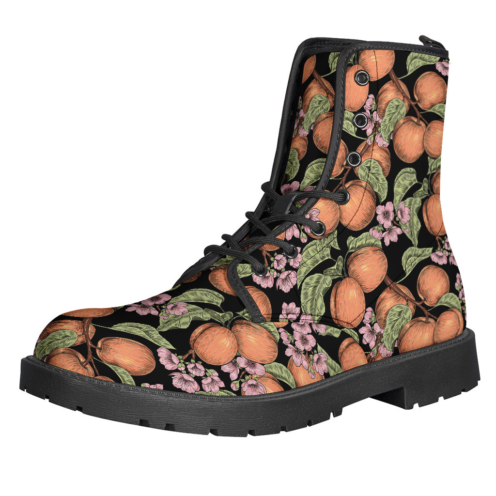 Apricot and Flower Power Leather Lightweight Boots for Modern Hippies - 1