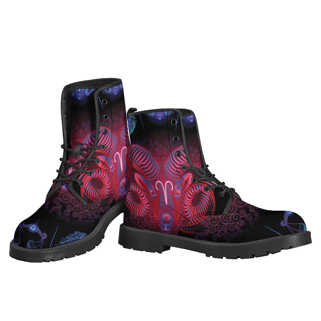 Astrological Signs Leather Boots for the Free-Spirited Hippie - 3