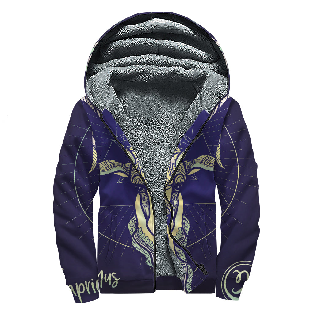 Capricorn Spirit: Sherpa Lined Zip Up Hoodie for Hippie Souls - 1