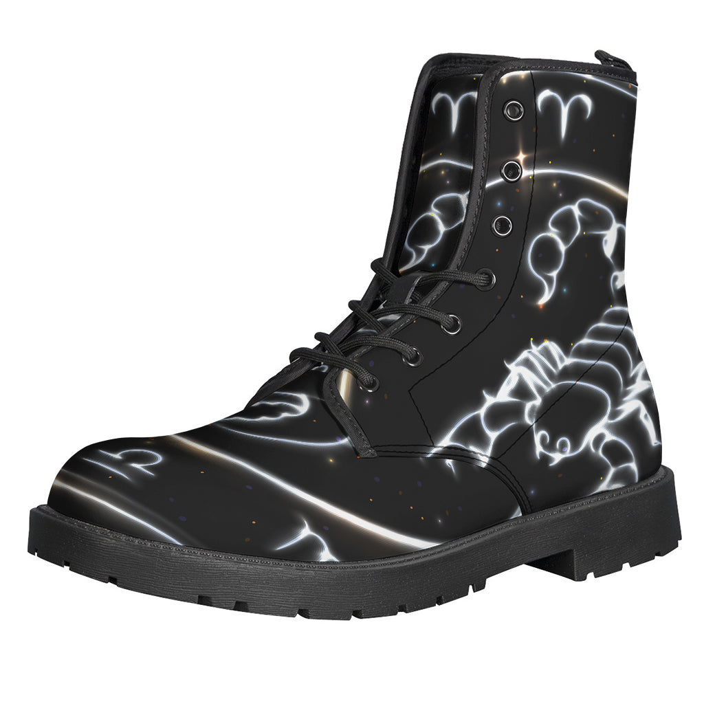 Psychedelic Scorpio Leather Lightweight Boots: Embrace Your Hippie Style - 1