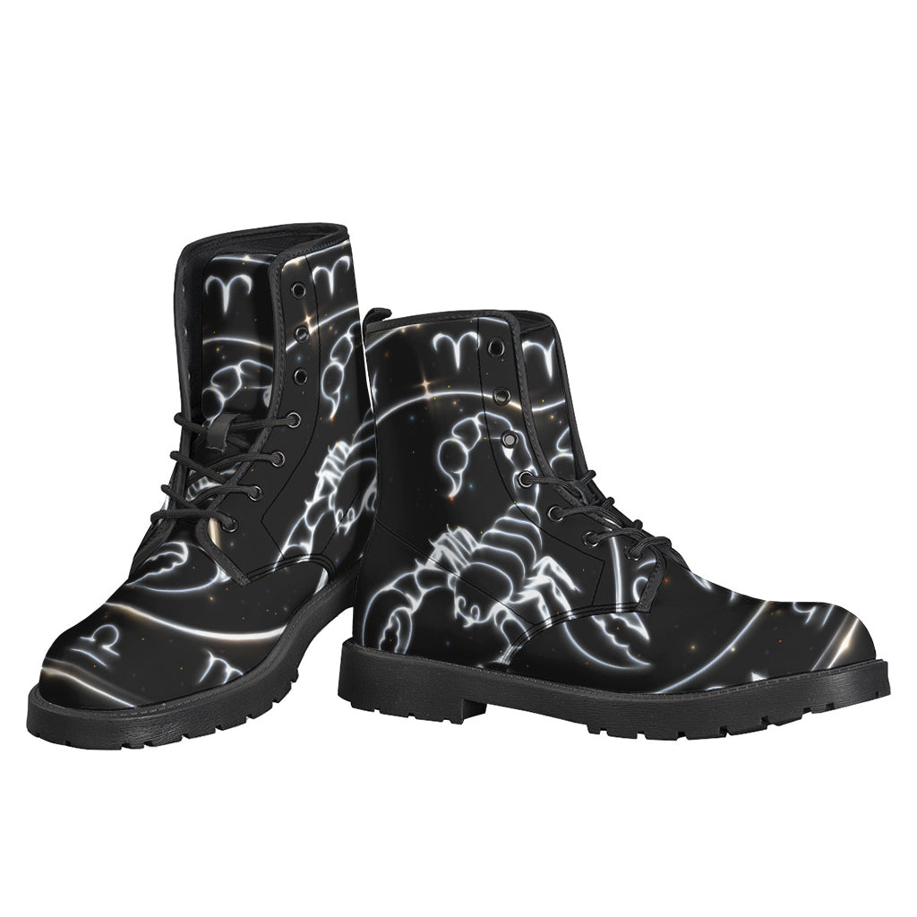 Psychedelic Scorpio Leather Lightweight Boots: Embrace Your Hippie Style - 3