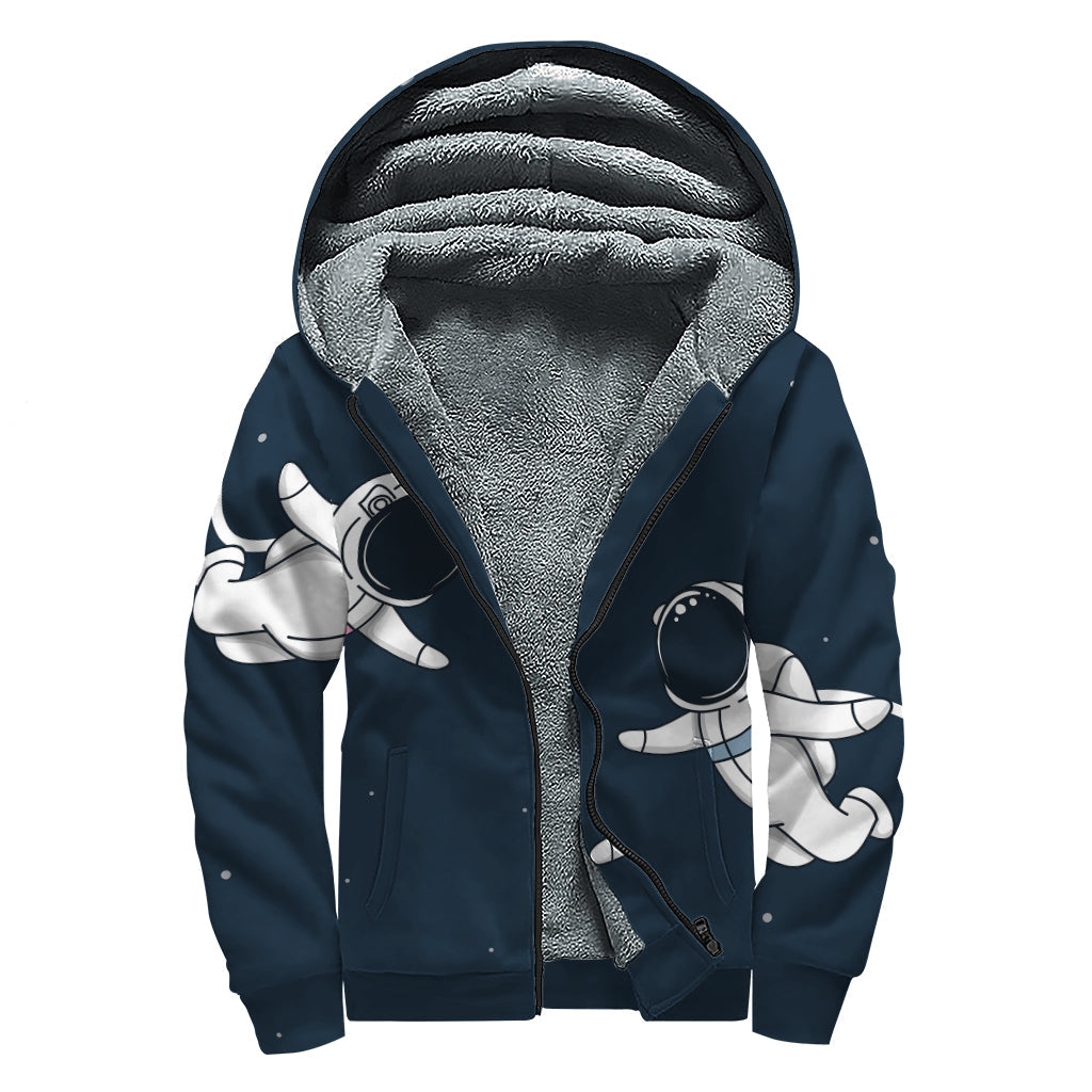 Galactic Vibes: Sherpa Lined Zip Up Hoodie for Cosmic Hippies - 1