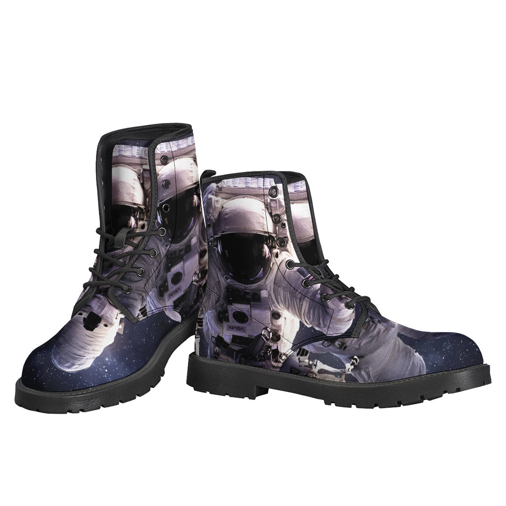 Groovy Galactic Leather Boots for Hippies Who Love Outer Space - 3