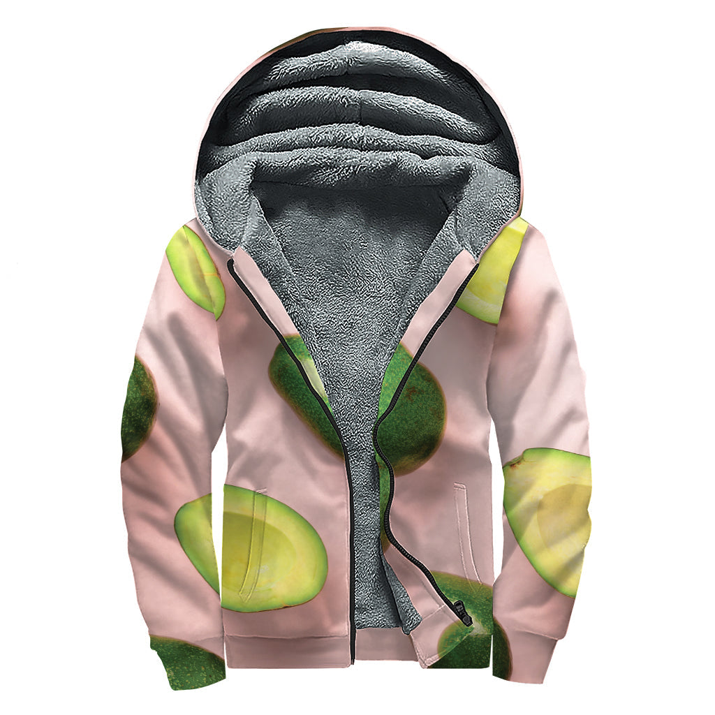 Avocado Bliss Sherpa Lined Zip Up Hoodie - 1