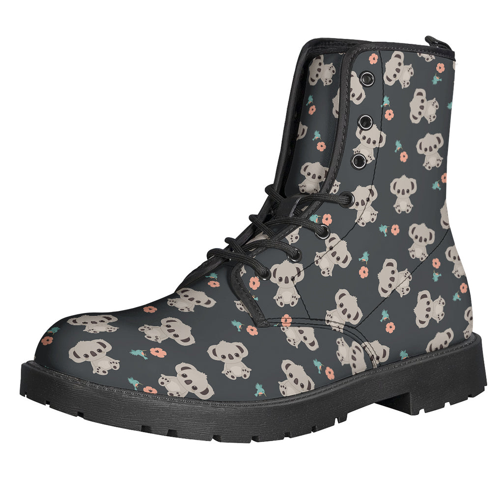 Flowery Baby Koala Leather Boots: The Perfect Hippie Chic Footwear - 1