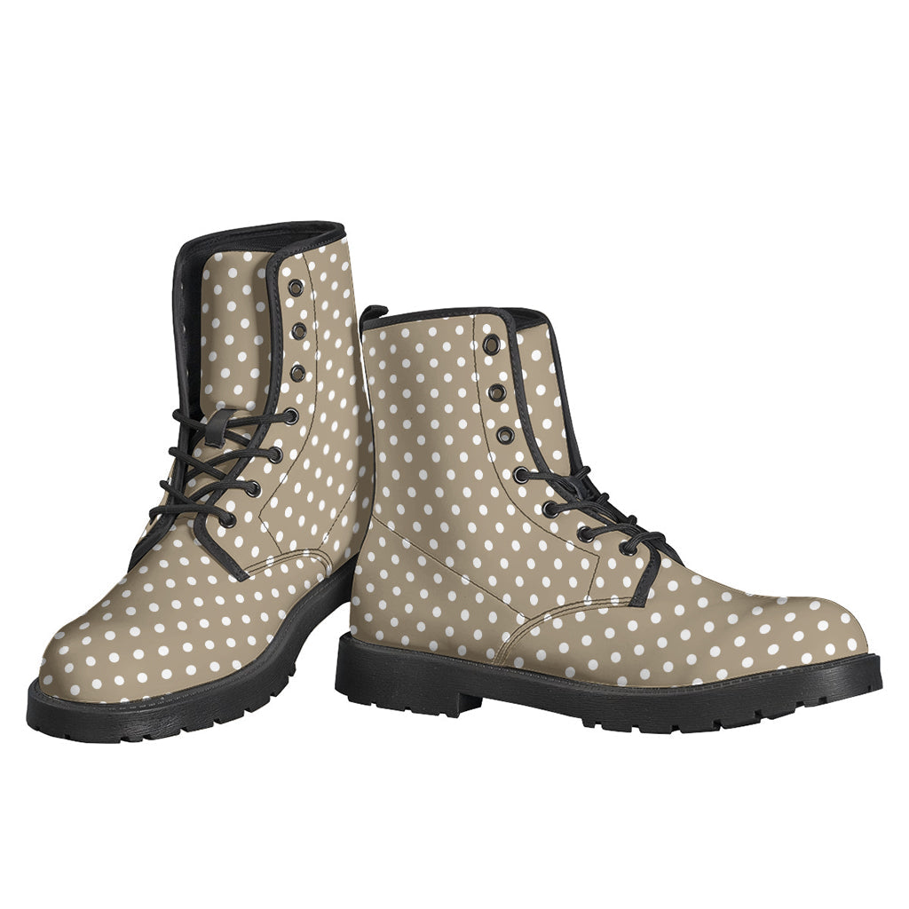 Groovy Polka Dot Leather Boots for Free-Spirited Hippies - 3