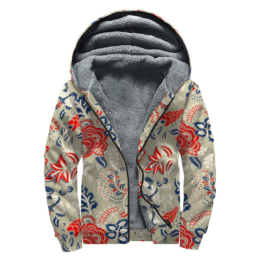 Bohemian Bliss: Sherpa Lined Zip Up Hoodie for Hippie Style Enthusiasts - 1