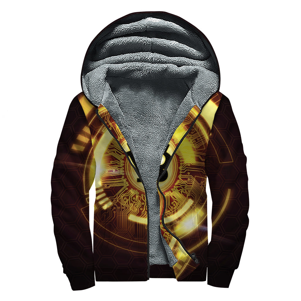 Bitcoin Dreamer: Sherpa-Lined Zip Up Hoodie for the Free-Spirited Hippie - 1