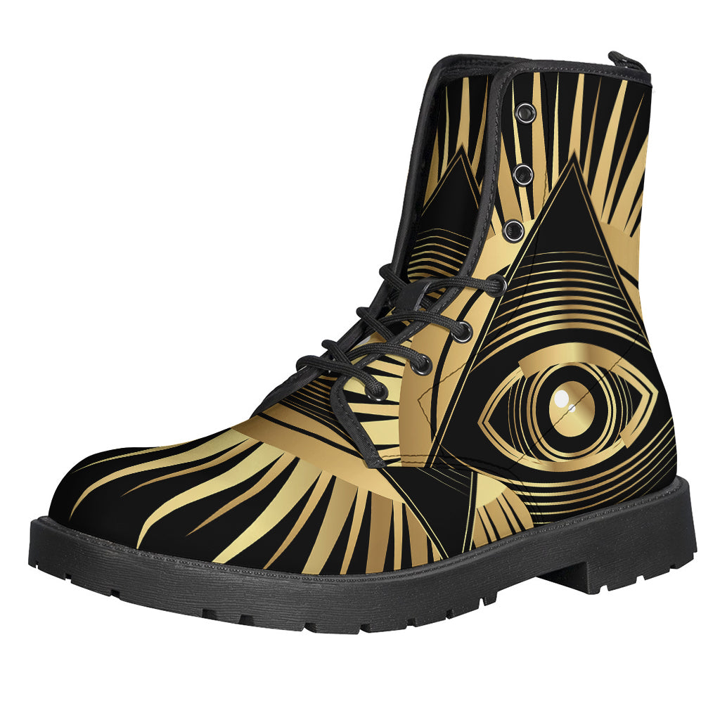 Eye of Providence Leather Lightweight Boots for the Trendsetting Hippie - 1