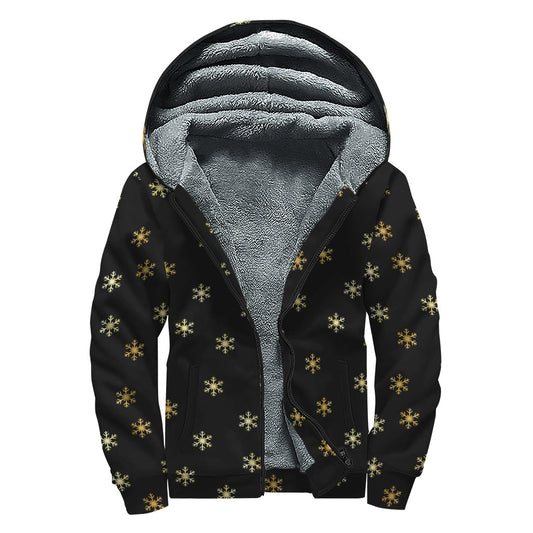 Black and Gold Snowflake Sherpa: Embrace Your Inner Hippie - 1