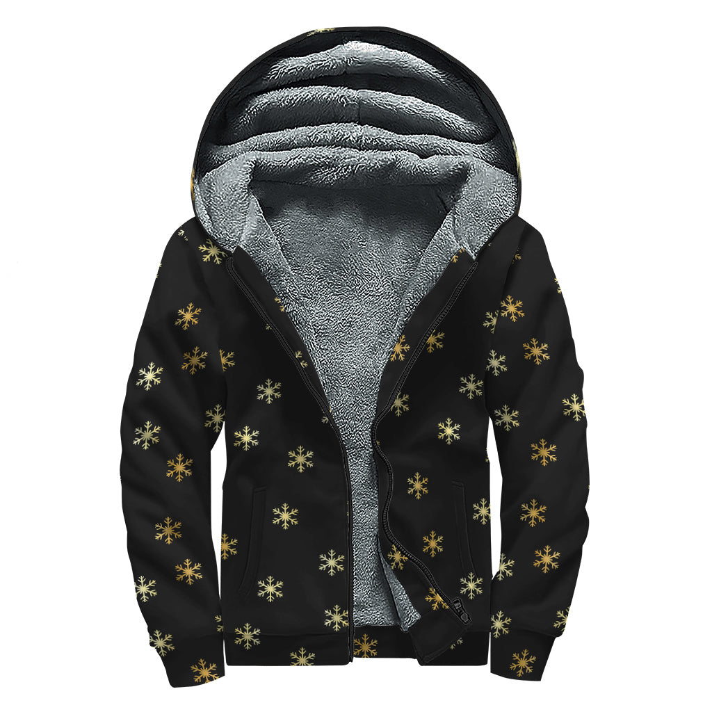 Black and Gold Snowflake Sherpa: Embrace Your Inner Hippie - 1