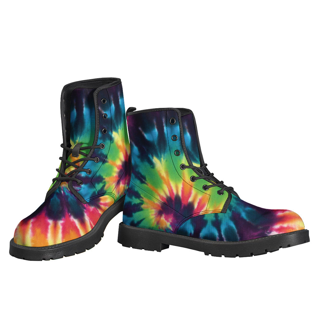 Groovy Vibes Leather Lightweight Boots for Free-Spirited Hippies - 3