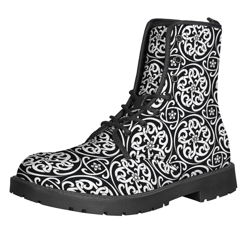 Celtic Patterned Leather Boots for the Hippie Soul - 1