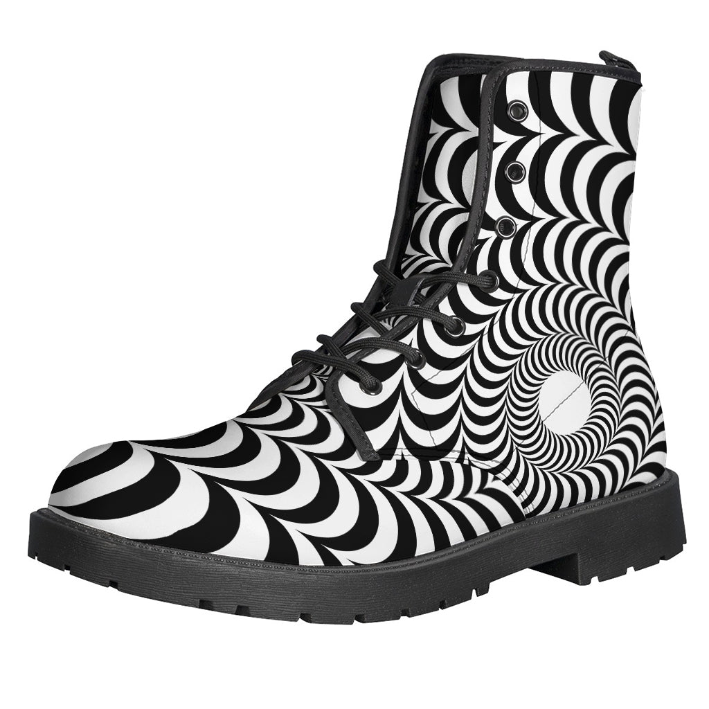 Groovy Leather Circle Illusion Boots for Free-Spirited Hippies - 1