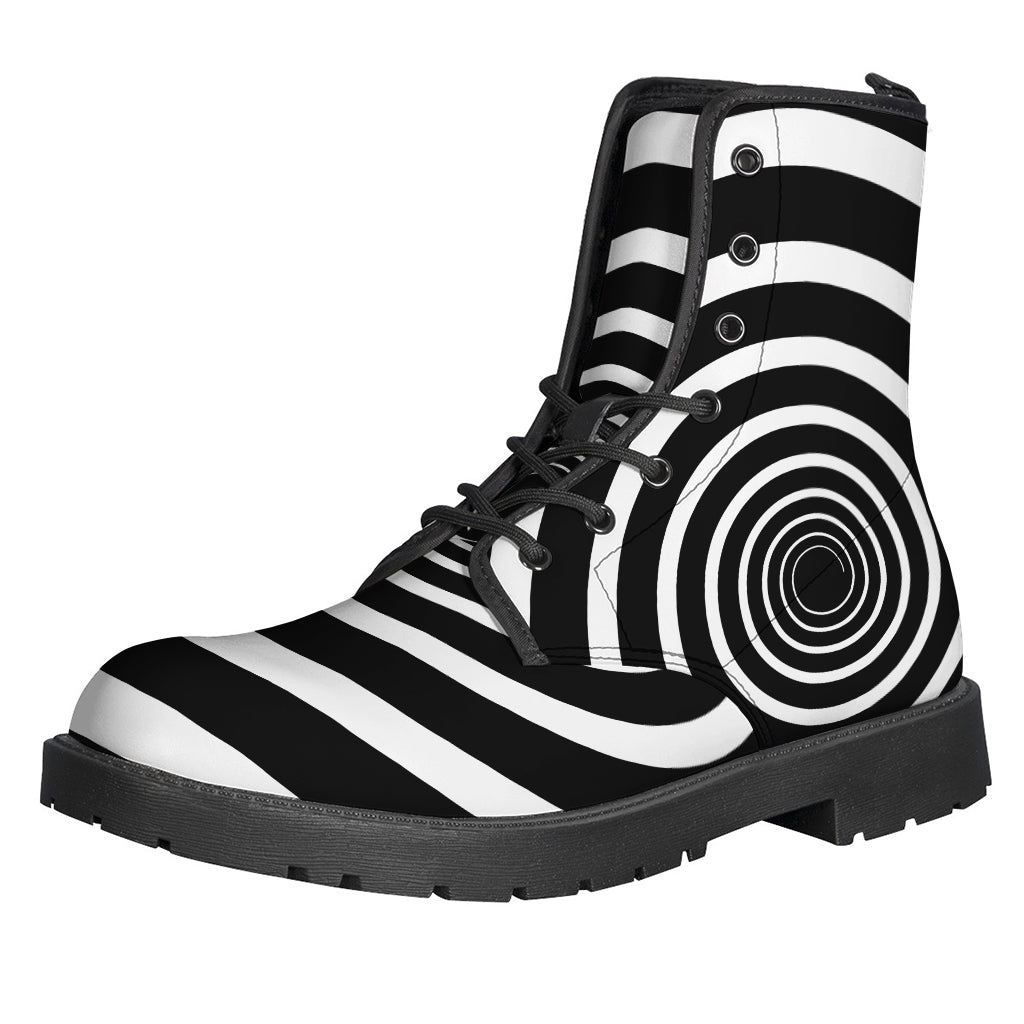 Groovy Circle Swirl Leather Boots for Free-Spirited Hippies - 1