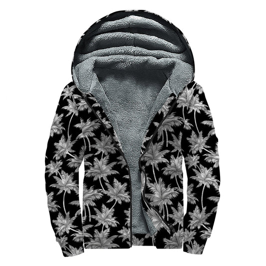 Coconut Tree Dreams: Hippies Sherpa Lined Hoodie - 1