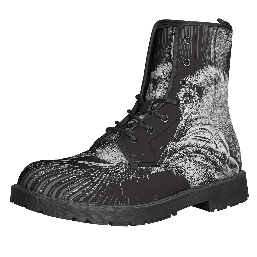 Crazy Donkey Print Leather Boots for the Free-spirited Hippies - 1