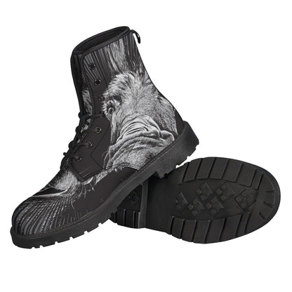 Crazy Donkey Print Leather Boots for the Free-spirited Hippies - 2