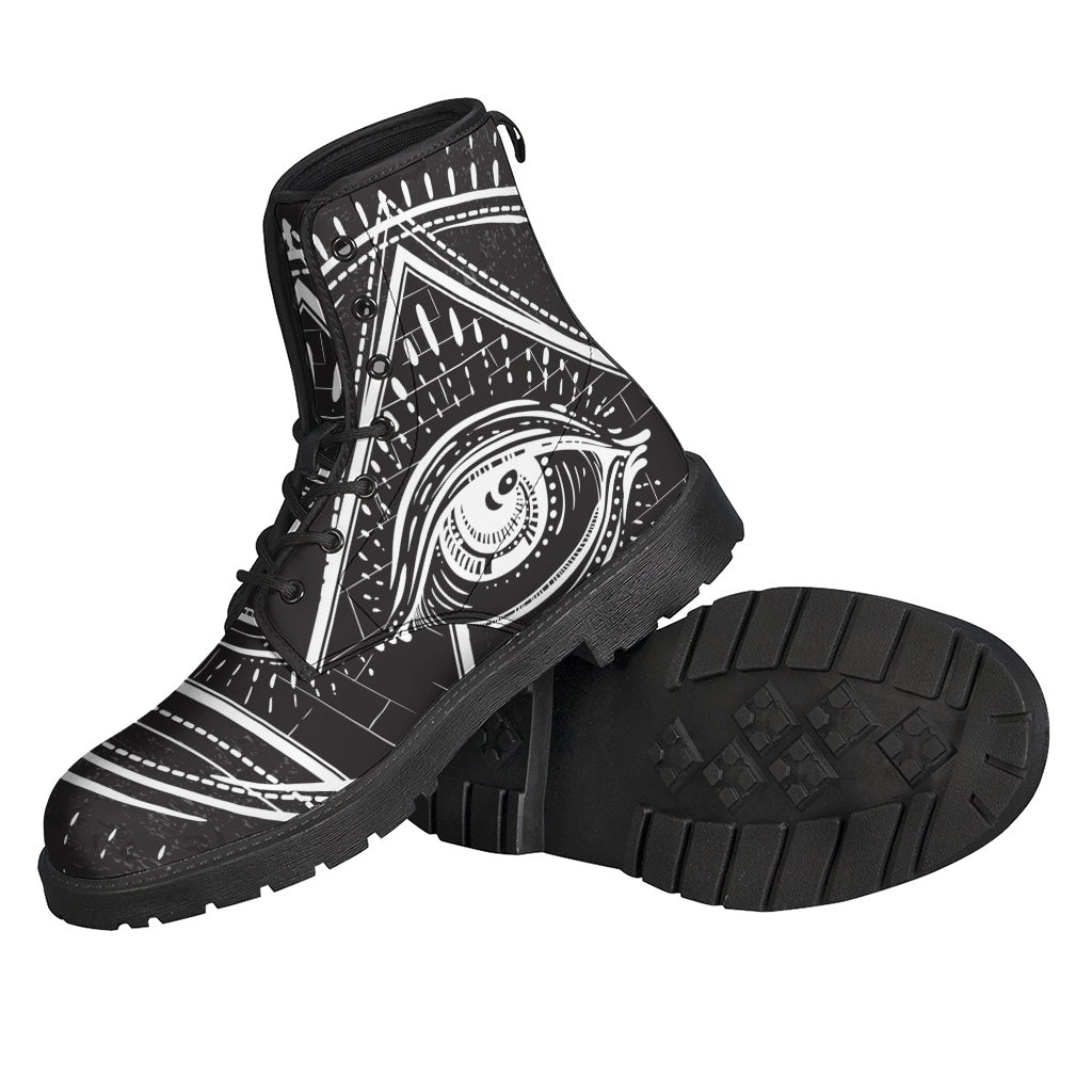 Eye of Providence Leather Lightweight Boots for the Groovy Hippie - 2