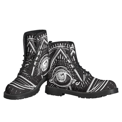 Eye of Providence Leather Lightweight Boots for the Groovy Hippie - 3