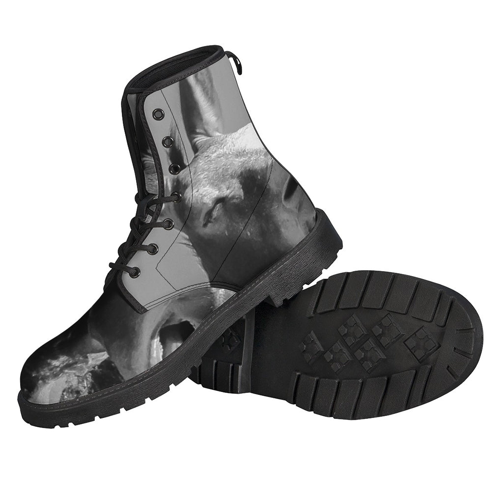 Groovy Donkey Print Leather Boots for the Modern Hippie - 2