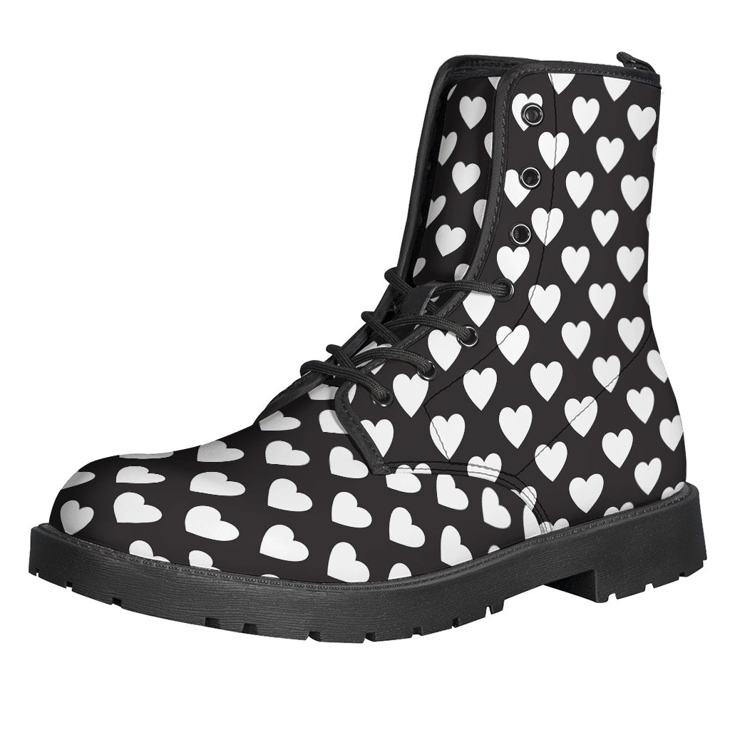 Heart & Soul: Black and White Leather Lightweight Hippie Boots - 1