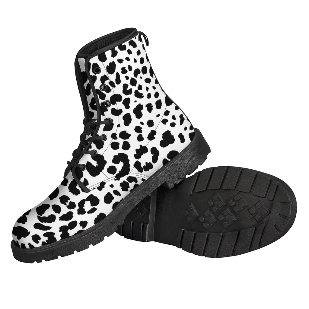 Groovy Jaguar Pattern Leather Boots for Trendy Hippies - 2