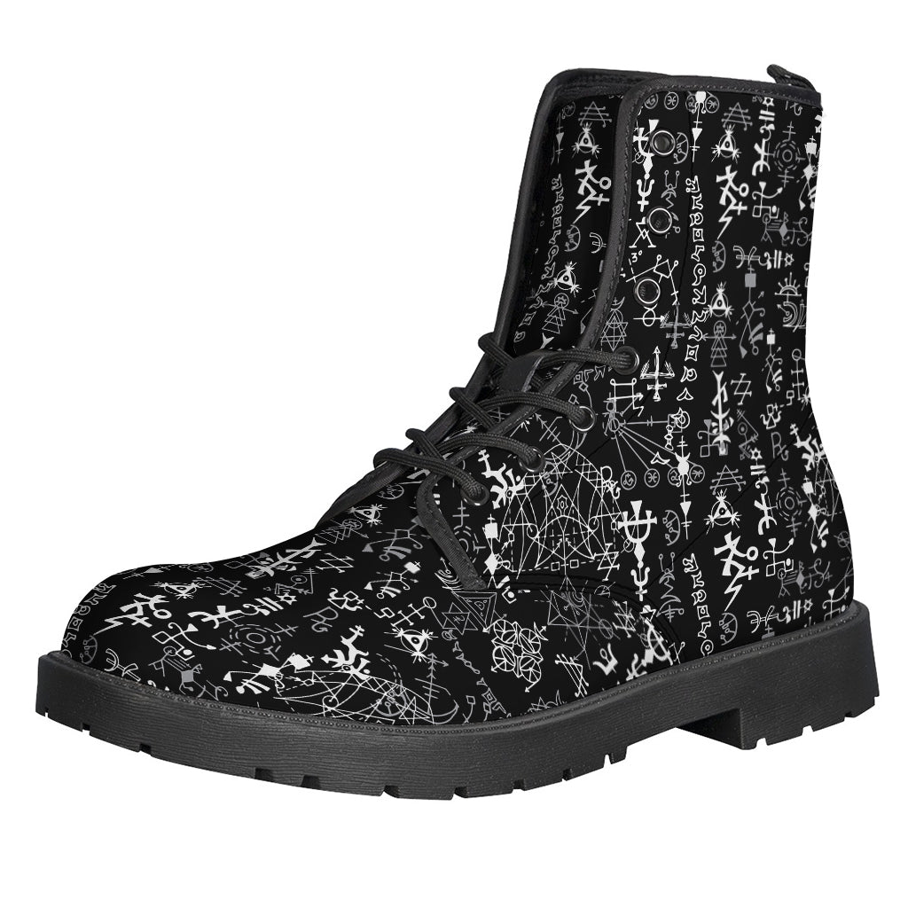 Step into Peace and Style with our Mystic Wicca Leather Lightweight Boots - 1