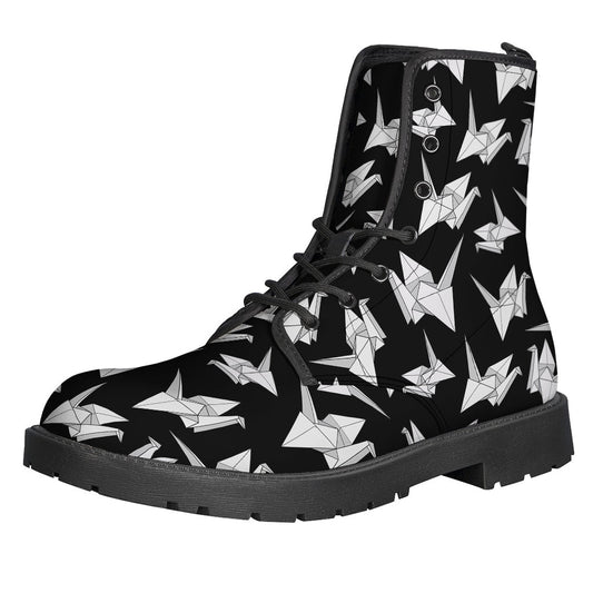 Origami Dreamer Leather Boots: Embrace Your Inner Hippie Style - 1