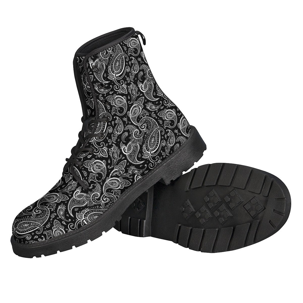 Paisley Paradise: Stylish Leather Lightweight Boots for the Hippie in You - 2