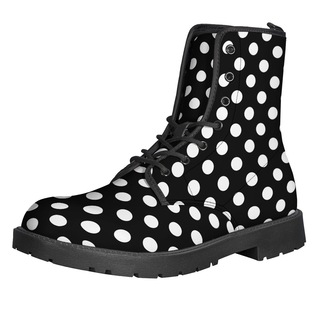 Polka Dot Paradise: Leather Lightweight Boots for Modern Hippies - 1