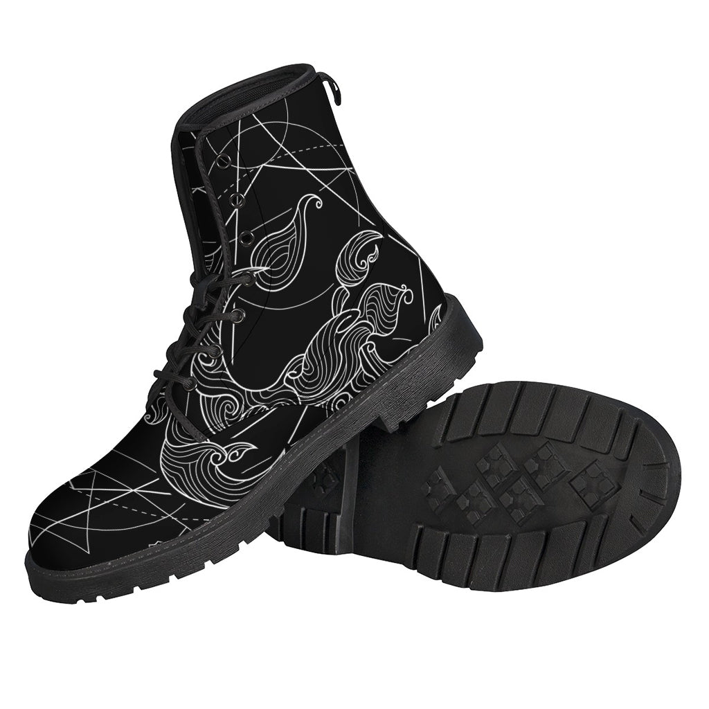 Scorpio Sign Leather Boots for Stylish Hippies - 2