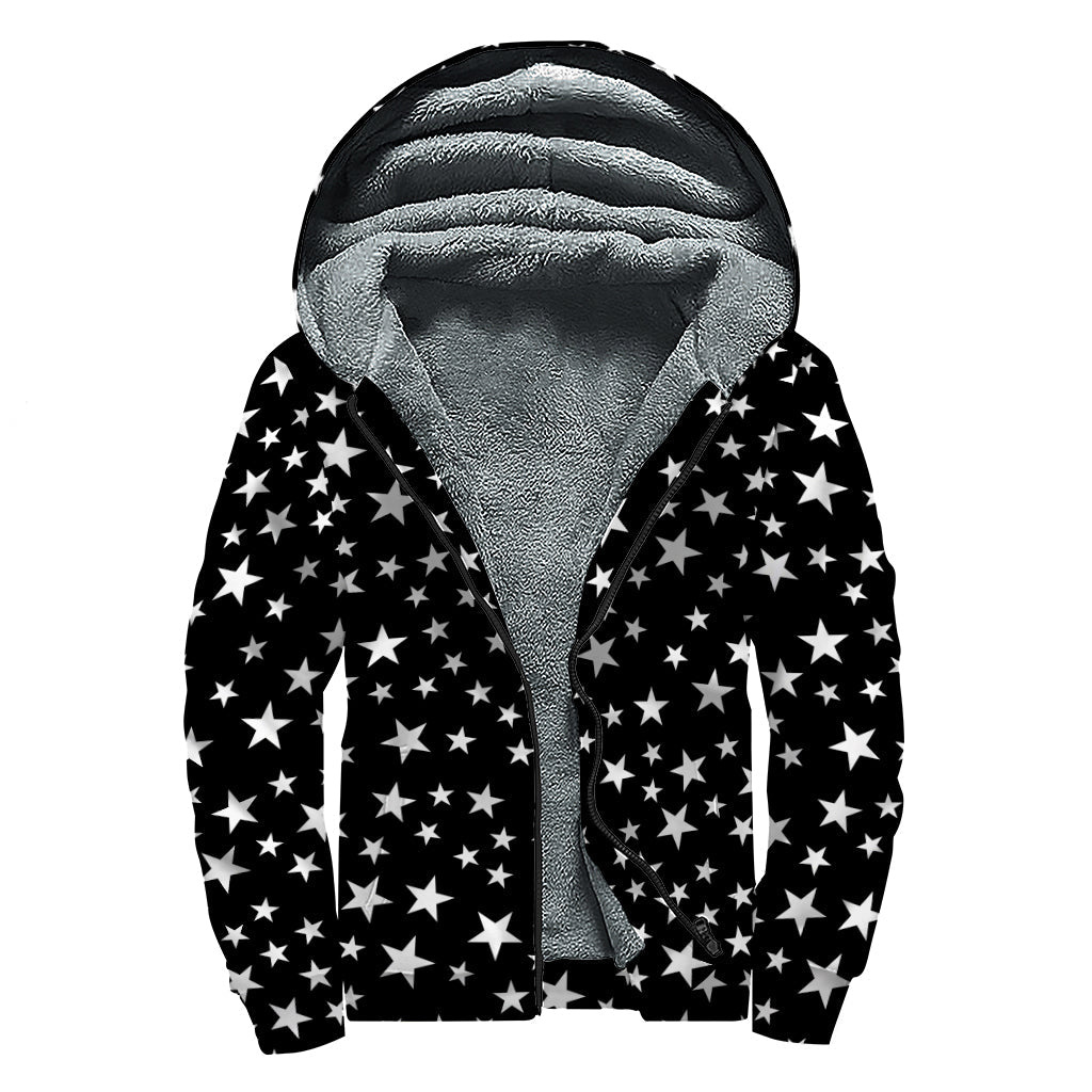 Star Power Sherpa: Embrace Your Inner Hippie in this Lined Zip Up Hoodie - 1