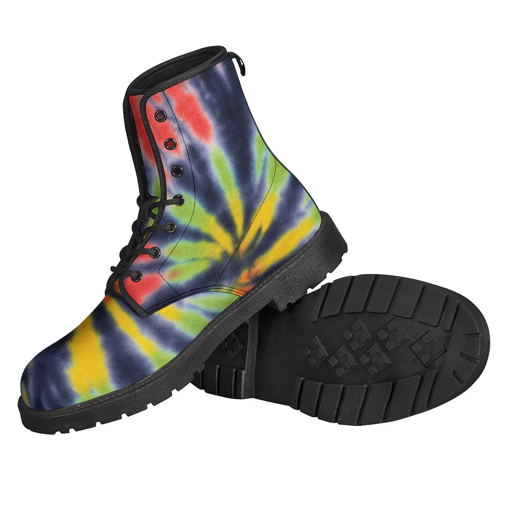 Groovy Spiral Tie-Dye Leather Boots for Modern-Day Hippies - 2