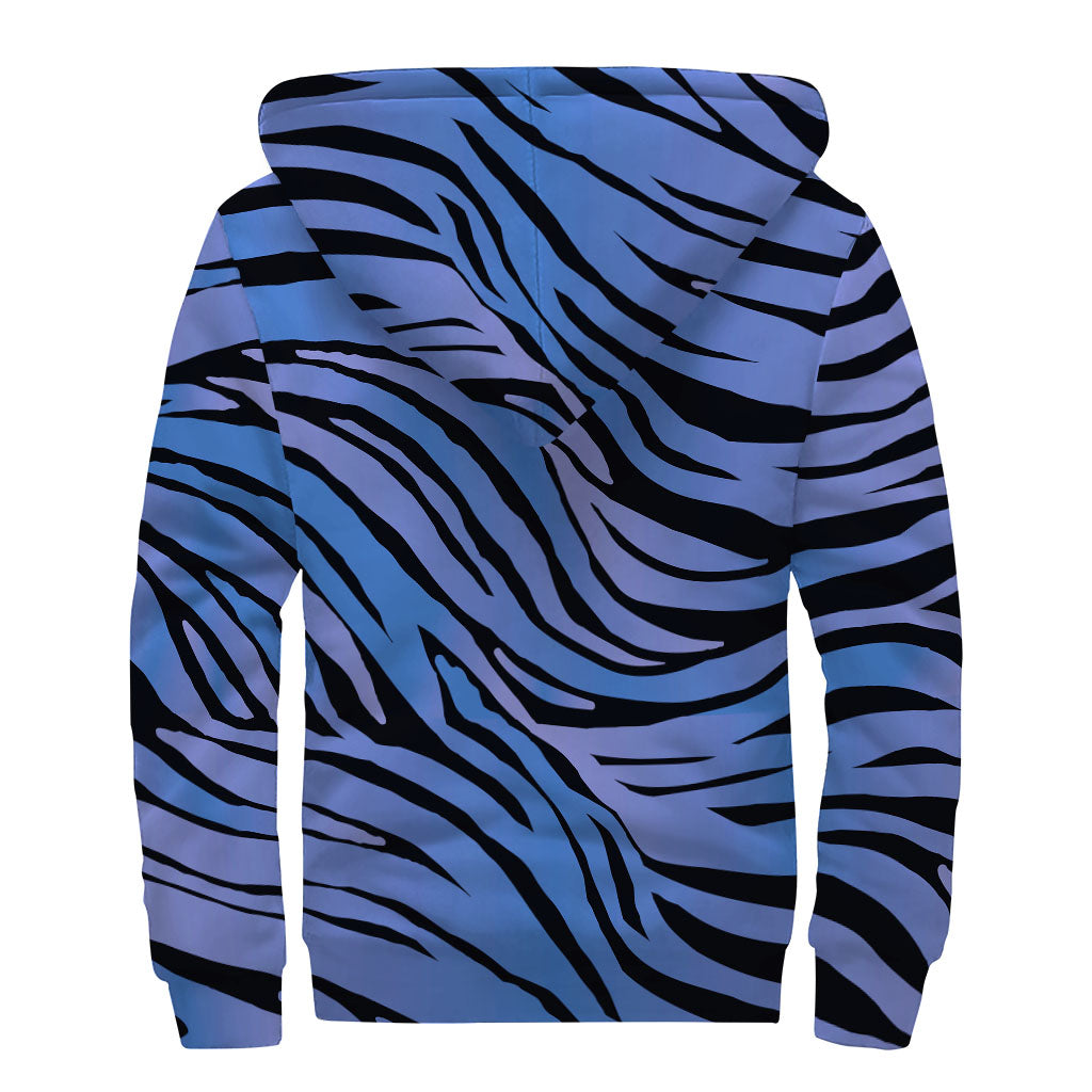 Groovy Vibes Zebra Print Sherpa Hoodie - 2