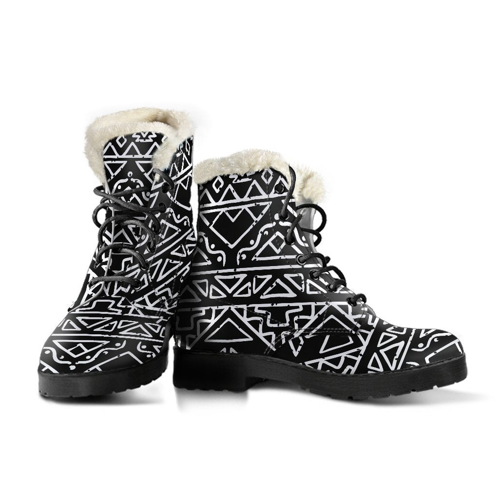 Psychedelic Vibes Faux Fur Leather Boots - 3