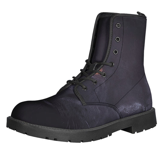 Channel Your Inner Hippie with these Black Jaguar Print Leather Lightweight Boots - 1