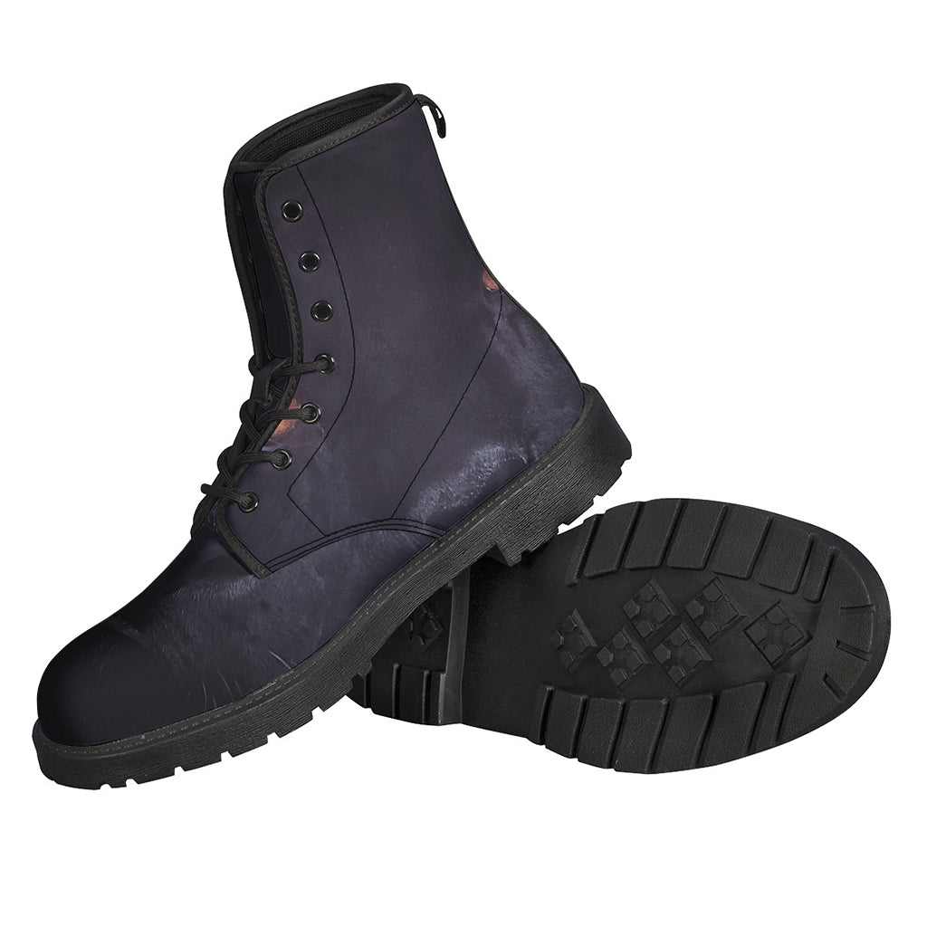 Channel Your Inner Hippie with these Black Jaguar Print Leather Lightweight Boots - 2