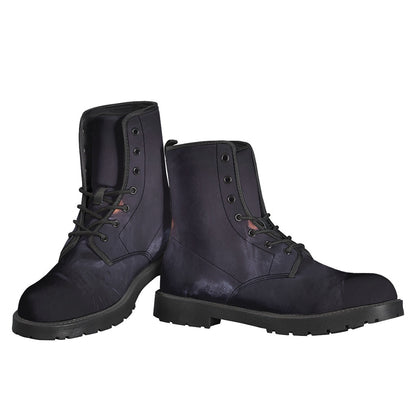 Channel Your Inner Hippie with these Black Jaguar Print Leather Lightweight Boots - 3