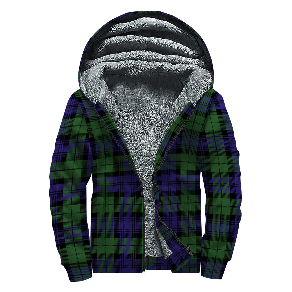 Black Watch Tartan Sherpa: Embrace Your Inner Hippie with this Cozy Zip Up Hoodie - 1