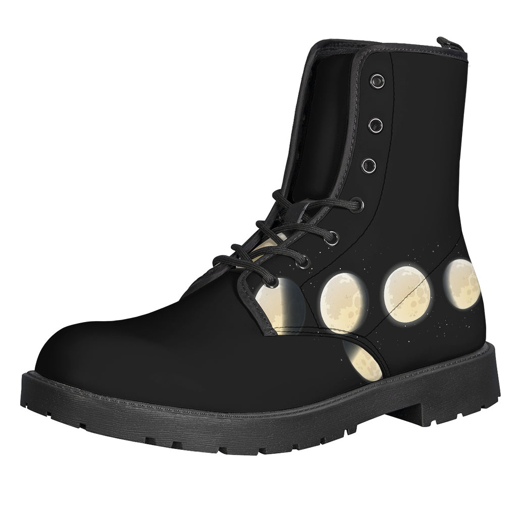 Embrace Your Inner Hippie with Blood Moon Lunar Phase Leather Boots - 1