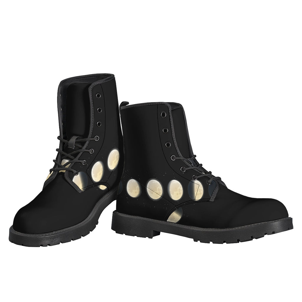 Embrace Your Inner Hippie with Blood Moon Lunar Phase Leather Boots - 3