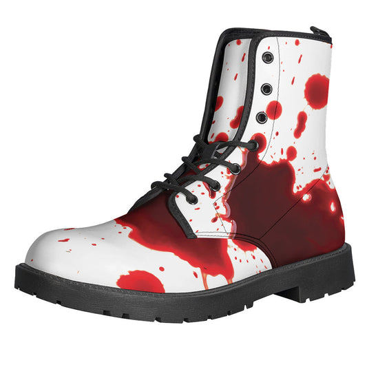 Groovy Blood-Splashed Leather Boots for Rad Hippies - 1