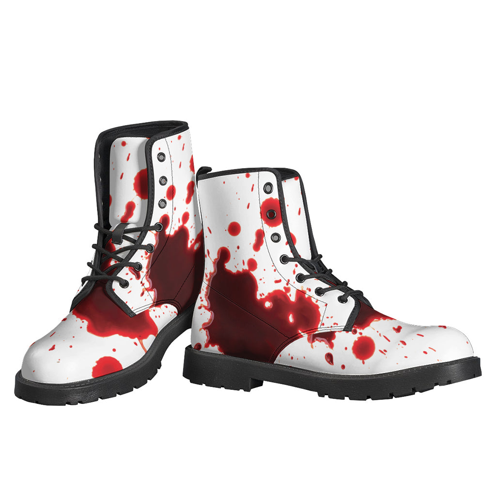 Groovy Blood-Splashed Leather Boots for Rad Hippies - 3