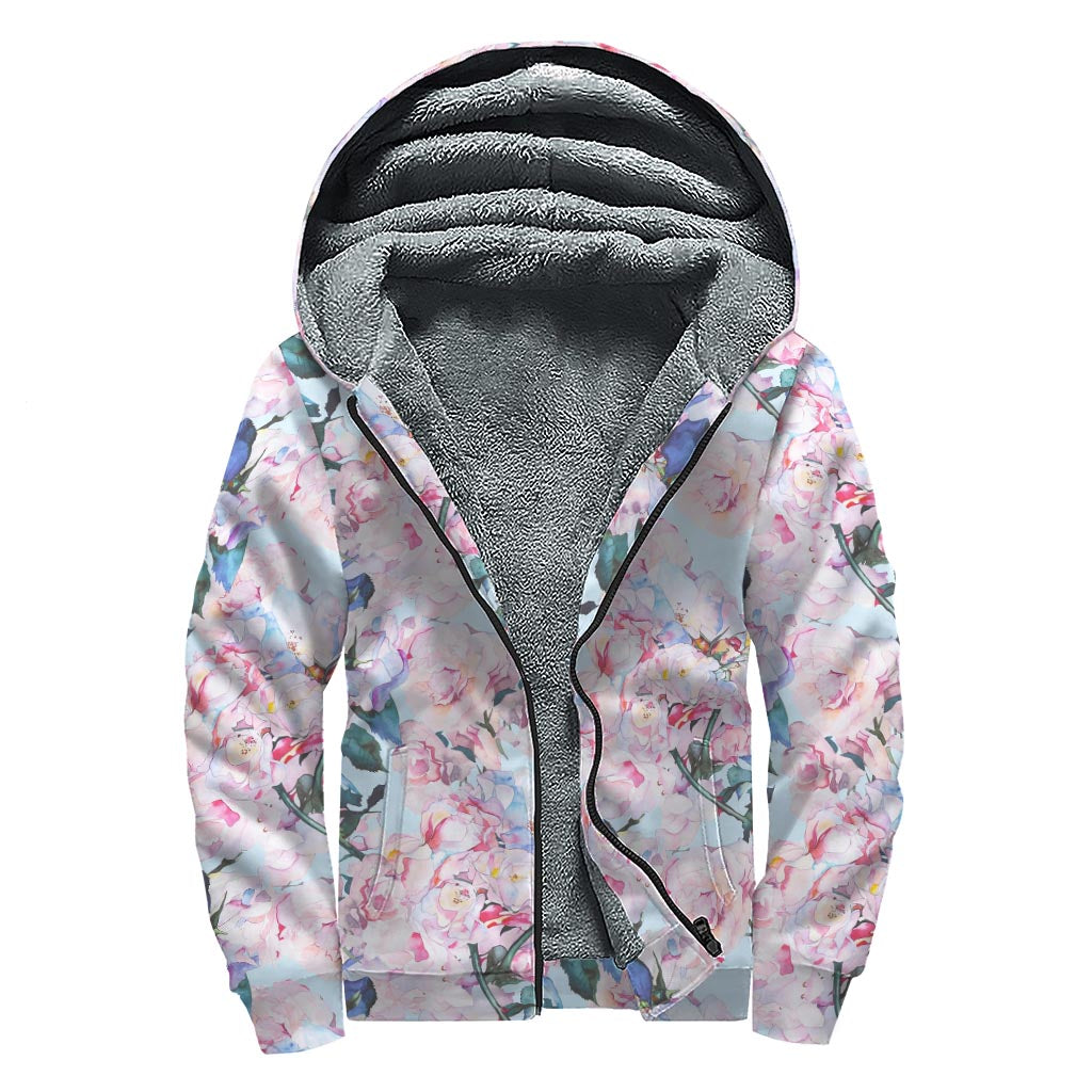 Blossom Dreams: Sherpa Lined Zip Up Hoodie for the Modern Hippie - 1