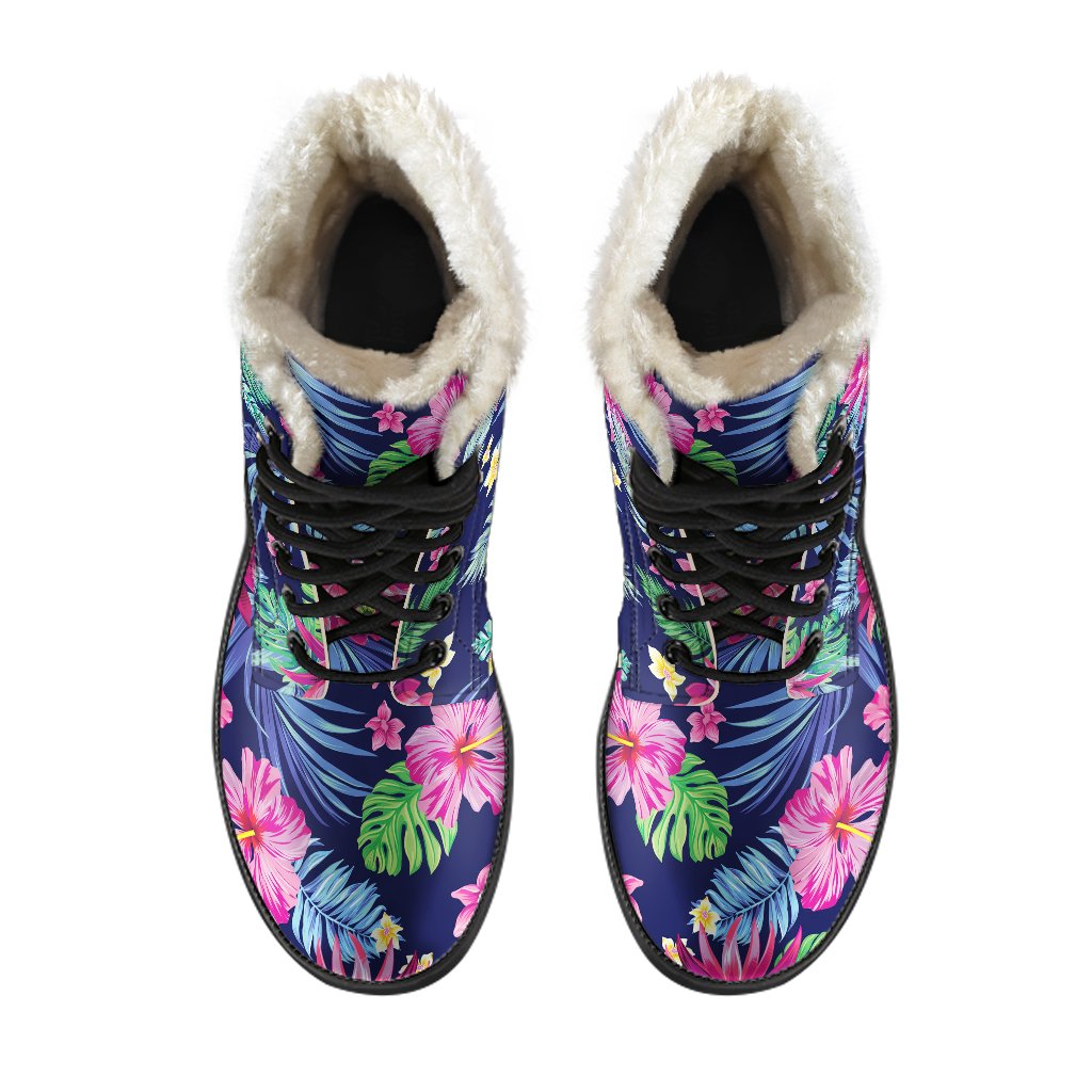 Groovy Garden Faux Fur Leather Boots - 4