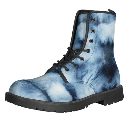 Groovy Tie-Dye Leather Boots for the Free-Spirited Hippie - 1