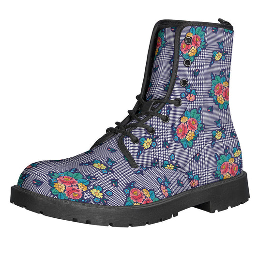 Groovy Floral Leather Boots for Stylish Hippies - 1