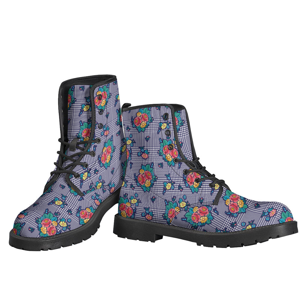 Groovy Floral Leather Boots for Stylish Hippies - 3